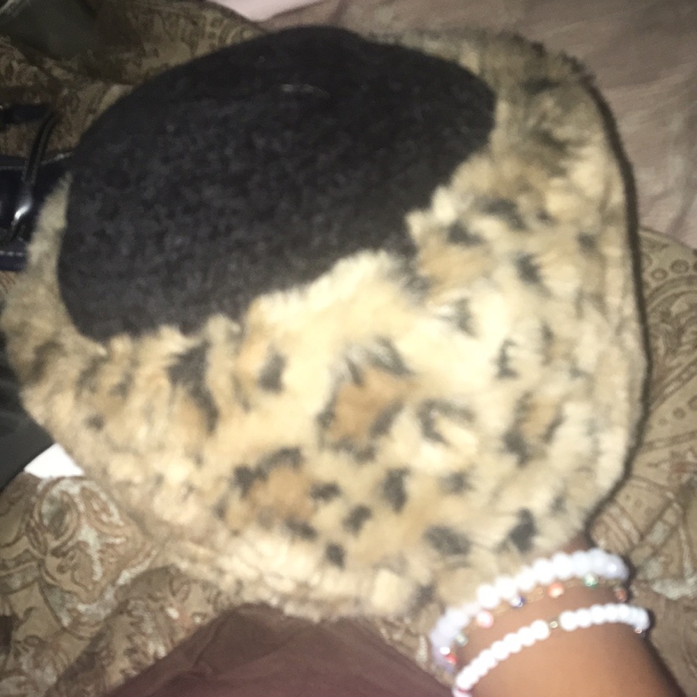 Y2K Cheetah print flattop hat